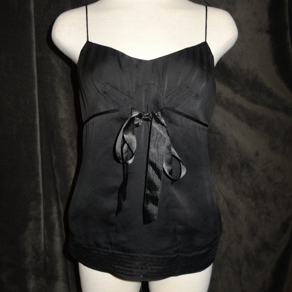 LOFT Black Sequence Camisole